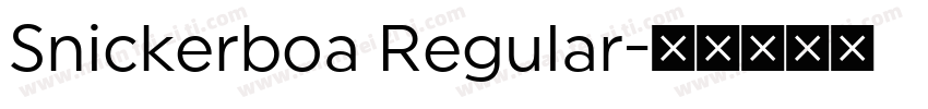 Snickerboa Regular字体转换